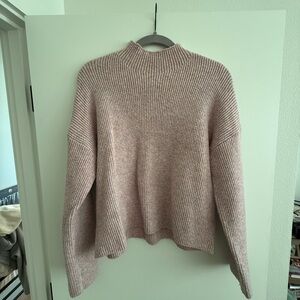 Abercrombie & Fitch Easy Mockneck Sweater - Light Pink